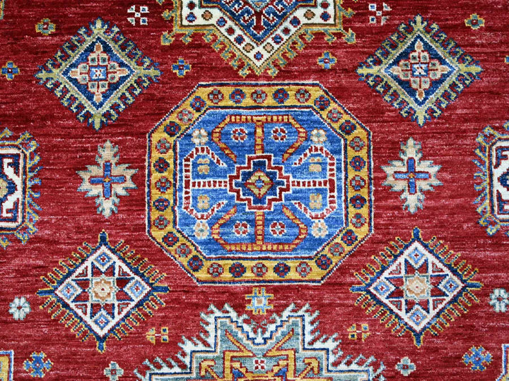 7'10" x 10'6" New Hand Knotted Red Wool Rectangle Oriental Rug - MOA10221263