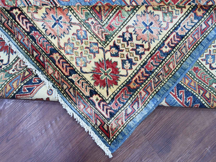 8'2" x 9'11" New Hand Knotted Blue Wool Rectangle Oriental Rug - MOA10221264