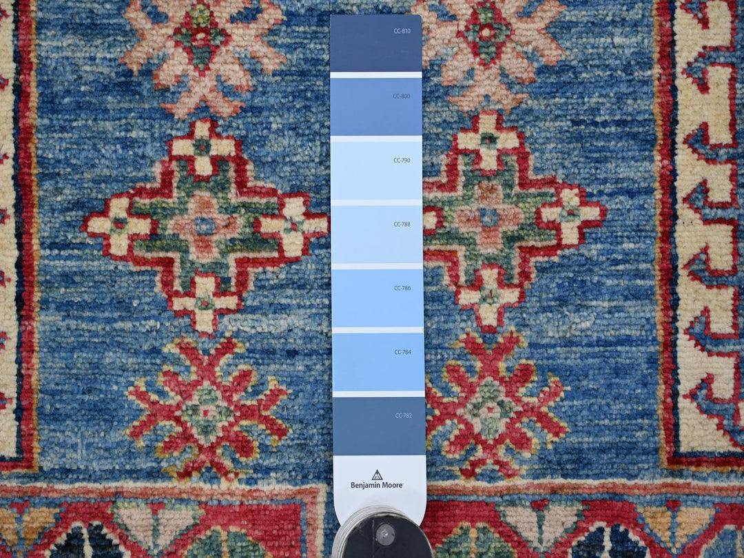 8'2" x 9'11" New Hand Knotted Blue Wool Rectangle Oriental Rug - MOA10221264
