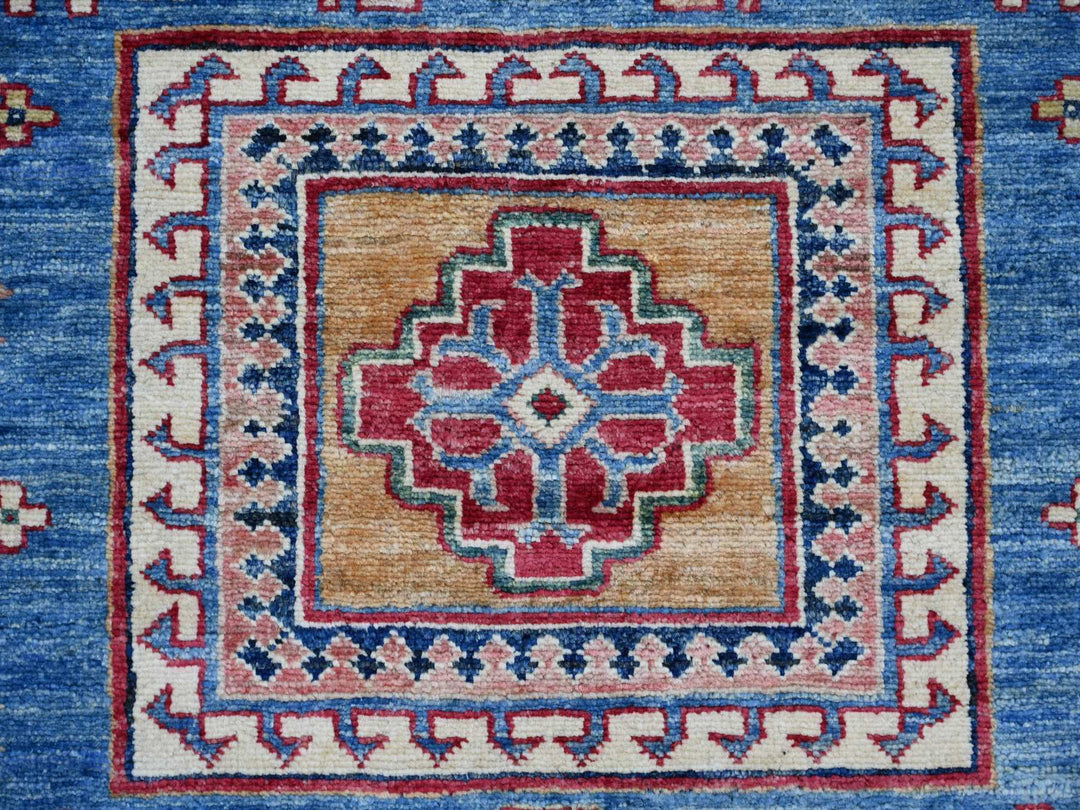 8'2" x 9'11" New Hand Knotted Blue Wool Rectangle Oriental Rug - MOA10221264