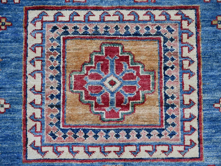 8'2" x 9'11" New Hand Knotted Blue Wool Rectangle Oriental Rug - MOA10221264