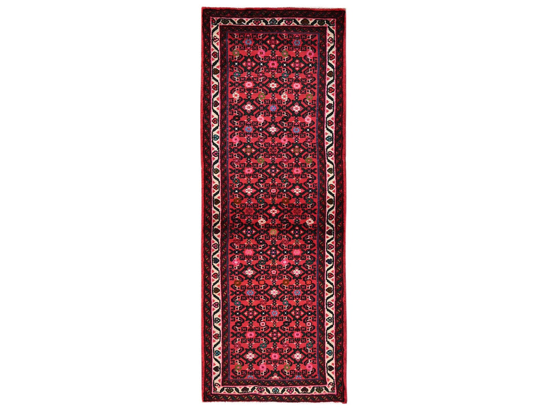 2'6" x 6'9" New Hand Knotted Red Wool Runner Oriental Rug - MOA1022126
