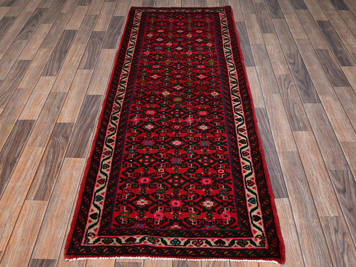 2'6" x 6'9" New Hand Knotted Red Wool Runner Oriental Rug - MOA1022126