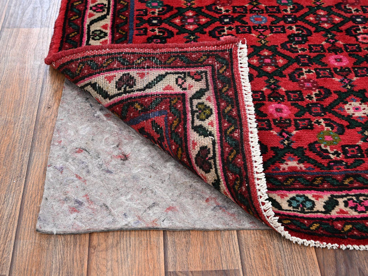 2'6" x 6'9" New Hand Knotted Red Wool Runner Oriental Rug - MOA1022126