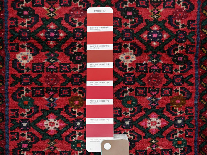 2'6" x 6'9" New Hand Knotted Red Wool Runner Oriental Rug - MOA1022126