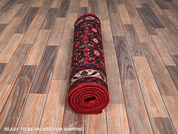 2'6" x 6'9" New Hand Knotted Red Wool Runner Oriental Rug - MOA1022126