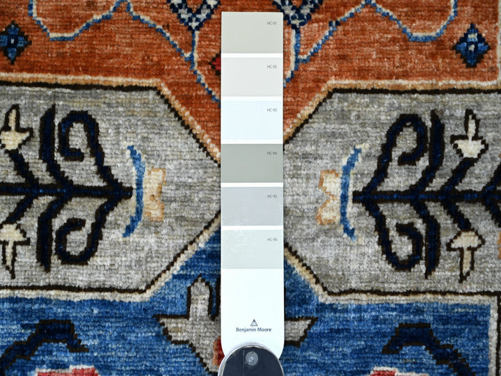 2'8" x 10'2" New Hand Knotted Grey Wool Runner Oriental Rug - MOA10221274