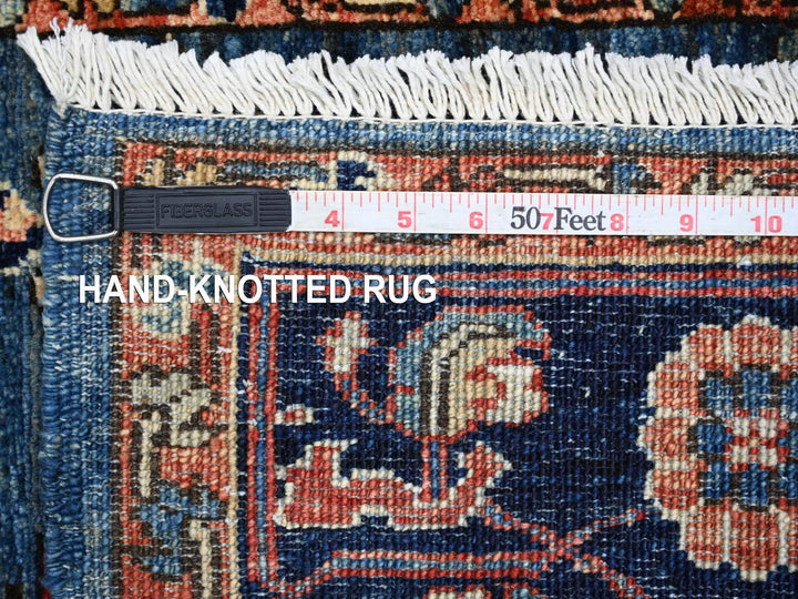 2'8" x 9'7" New Hand Knotted Blue Wool Runner Oriental Rug - MOA10221277