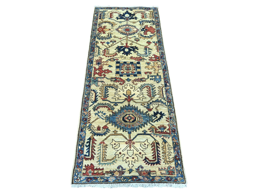 2'3" x 5'11" New Hand Knotted Ivory Wool Runner Oriental Rug - MOA10221279