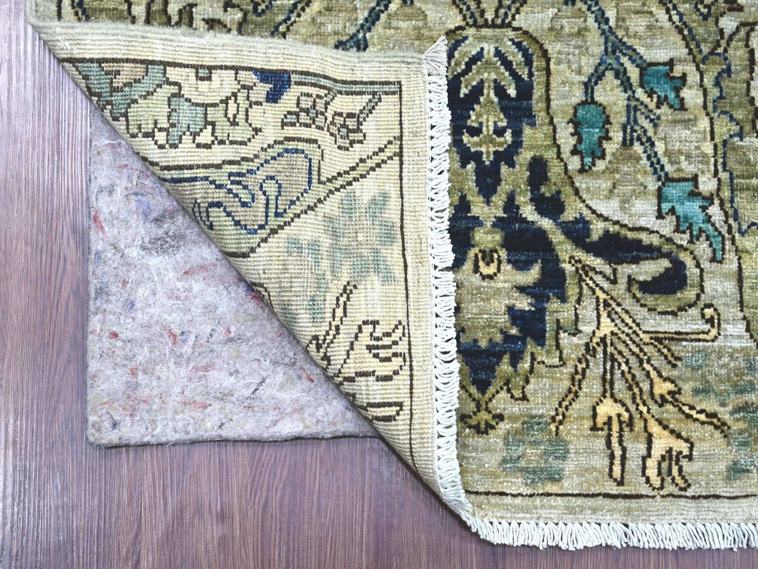 2'7" x 14'2" New Hand Knotted Grey Wool Runner Oriental Rug - MOA10221280