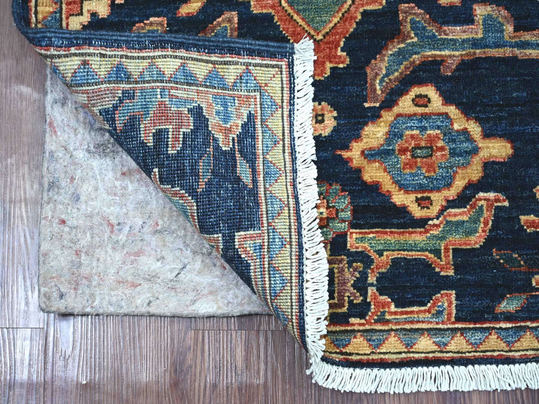 2'1" x 6'0" New Hand Knotted Blue Wool Runner Oriental Rug - MOA10221283