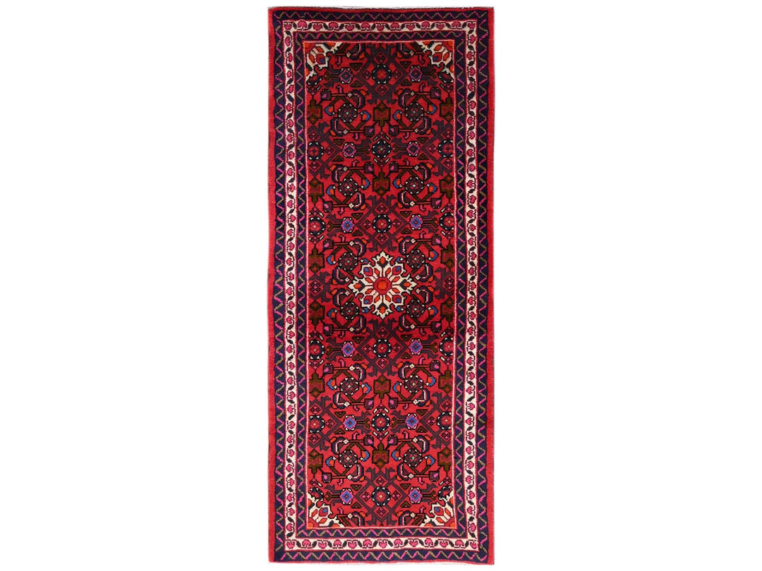 2'5" x 6'1" New Hand Knotted Red Wool Runner Oriental Rug - MOA1022128