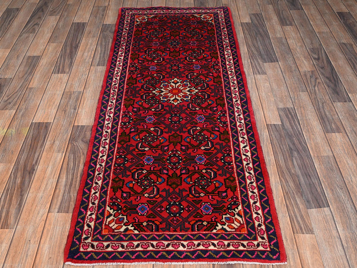 2'5" x 6'1" New Hand Knotted Red Wool Runner Oriental Rug - MOA1022128