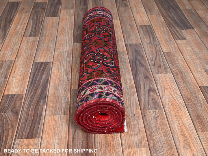 2'5" x 6'1" New Hand Knotted Red Wool Runner Oriental Rug - MOA1022128