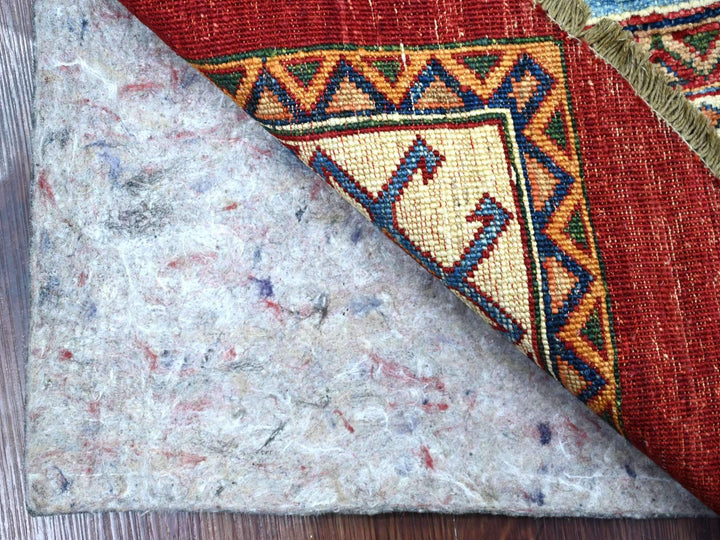 6'6" x 6'6" New Hand Knotted Red Wool Round Oriental Rug - MOA10221290
