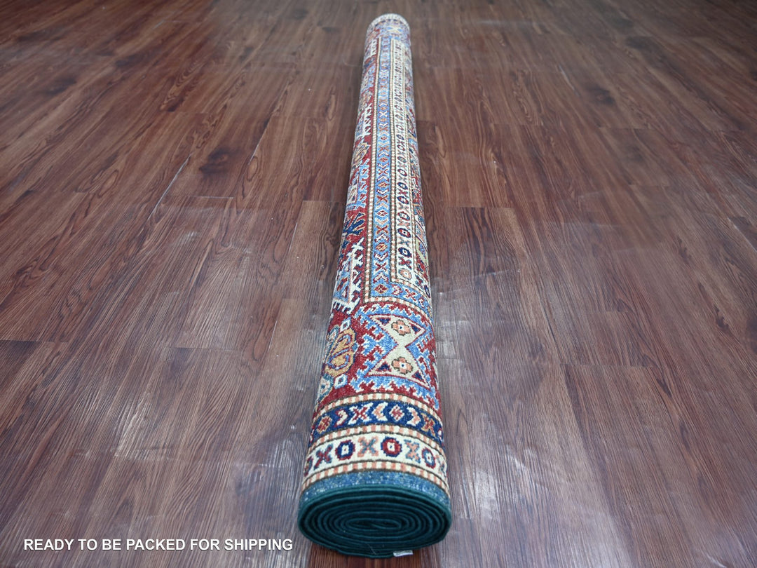 5'10" x 8'8" New Hand Knotted Green Wool Rectangle Oriental Rug - MOA10221292