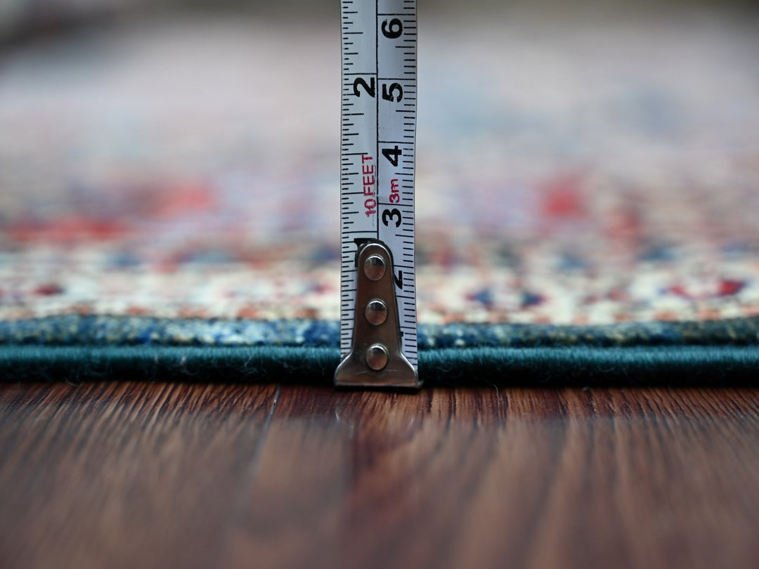 5'10" x 8'8" New Hand Knotted Green Wool Rectangle Oriental Rug - MOA10221292