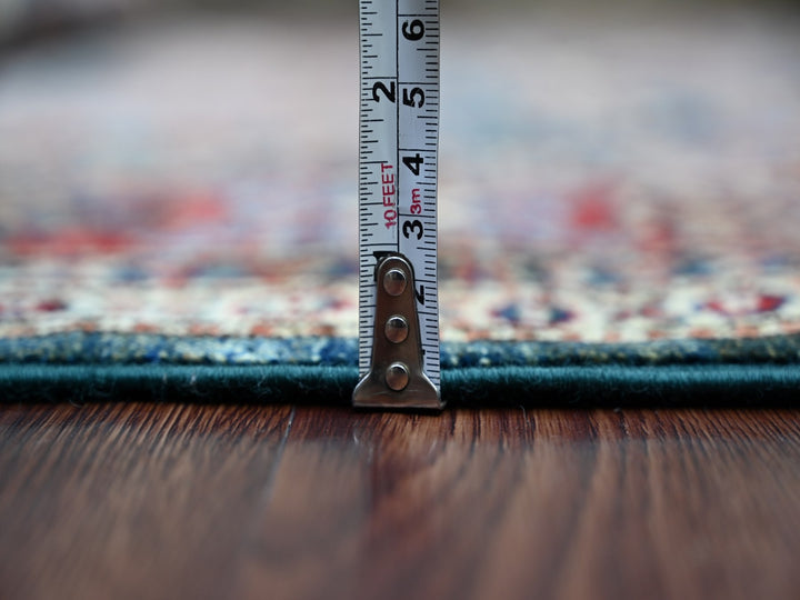 5'10" x 8'8" New Hand Knotted Green Wool Rectangle Oriental Rug - MOA10221292