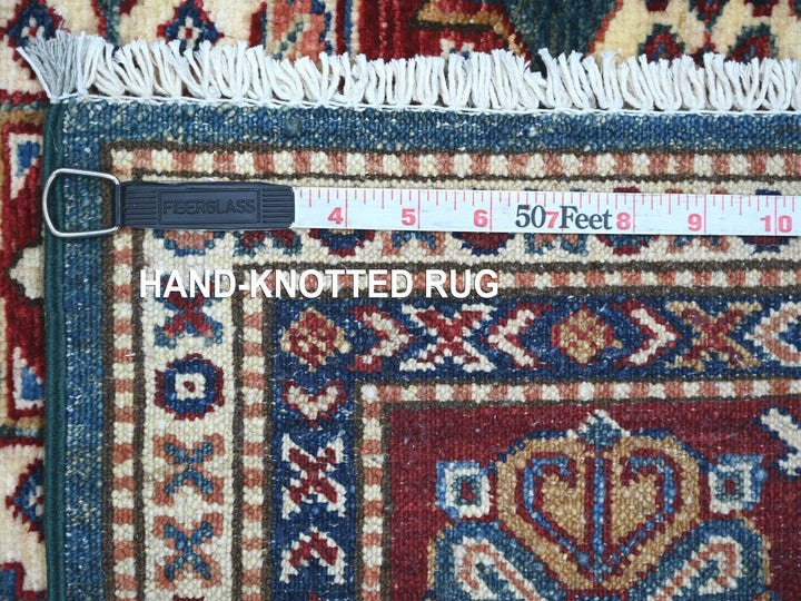 5'10" x 8'8" New Hand Knotted Green Wool Rectangle Oriental Rug - MOA10221292