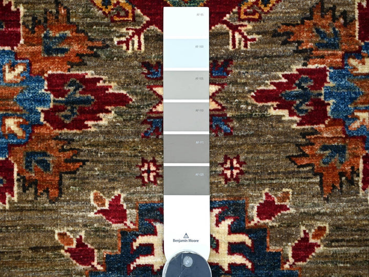 6'0" x 6'0" New Hand Knotted Brown Wool Square Oriental Rug - MOA10221293