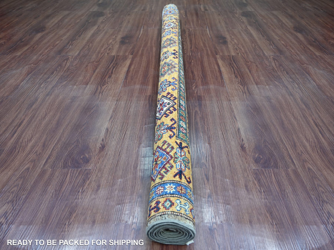 6'0" x 6'0" New Hand Knotted Brown Wool Square Oriental Rug - MOA10221293