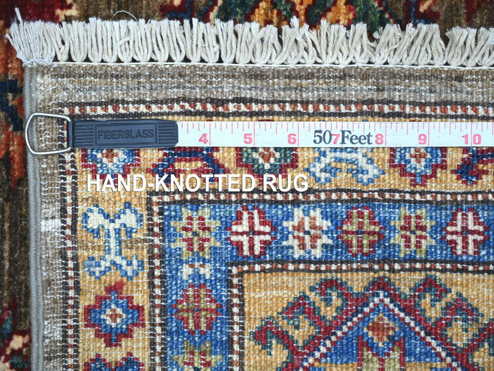 6'0" x 6'0" New Hand Knotted Brown Wool Square Oriental Rug - MOA10221293
