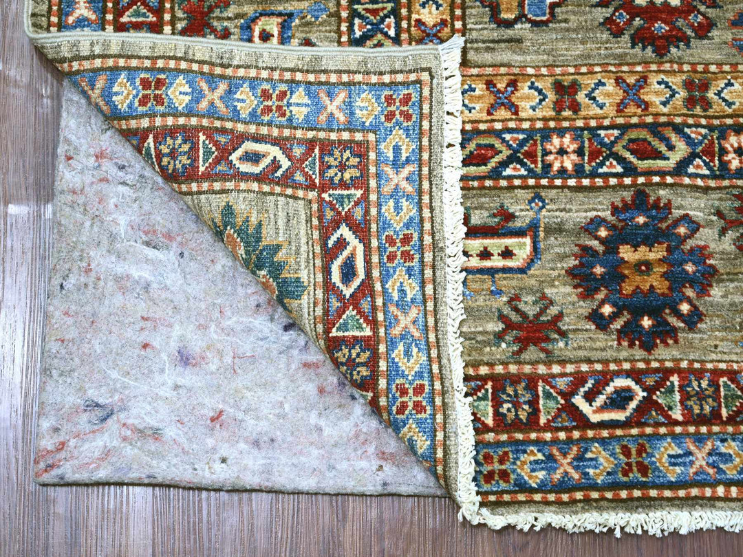 5'10" x 9'0" New Hand Knotted Grey Wool Rectangle Oriental Rug - MOA10221295