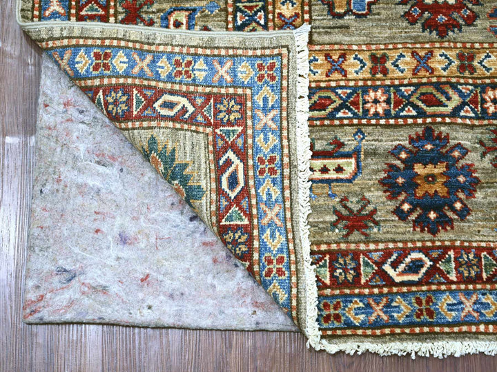 5'10" x 9'0" New Hand Knotted Grey Wool Rectangle Oriental Rug - MOA10221295
