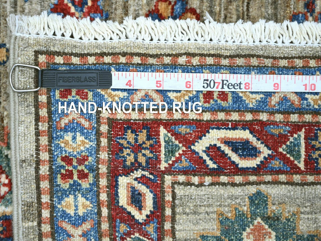 5'10" x 9'0" New Hand Knotted Grey Wool Rectangle Oriental Rug - MOA10221295
