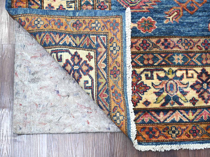 5'10" x 8'10" New Hand Knotted Blue Wool Rectangle Oriental Rug - MOA10221297