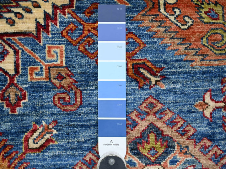 5'10" x 8'10" New Hand Knotted Blue Wool Rectangle Oriental Rug - MOA10221297