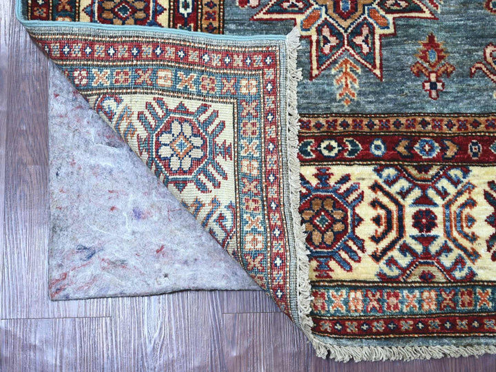 4'9" x 6'7" New Hand Knotted Grey Wool Rectangle Oriental Rug - MOA10221300