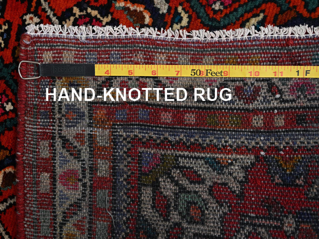 2'7" x 10'1" New Hand Knotted Red Wool Runner Oriental Rug - MOA1022130