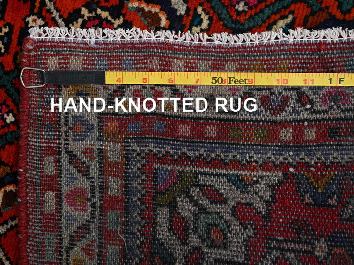 2'7" x 10'1" New Hand Knotted Red Wool Runner Oriental Rug - MOA1022130