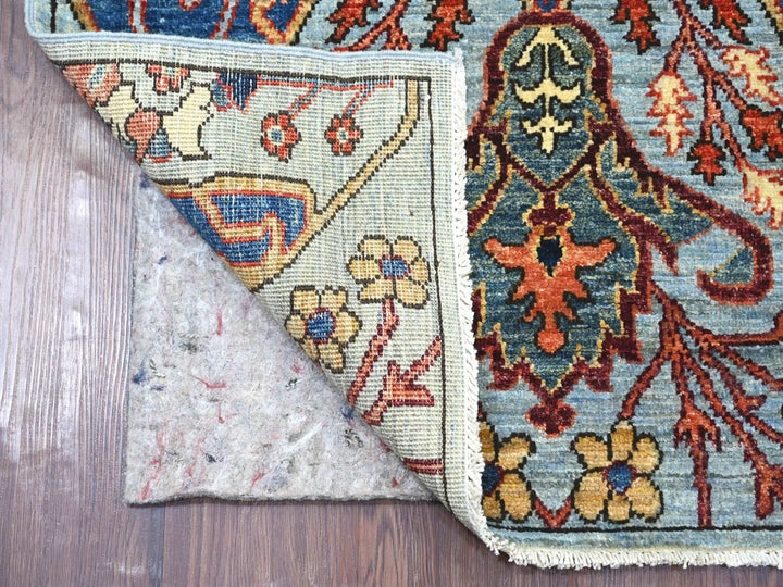 2'8" x 10'0" New Hand Knotted Blue Wool Runner Oriental Rug - MOA10221316