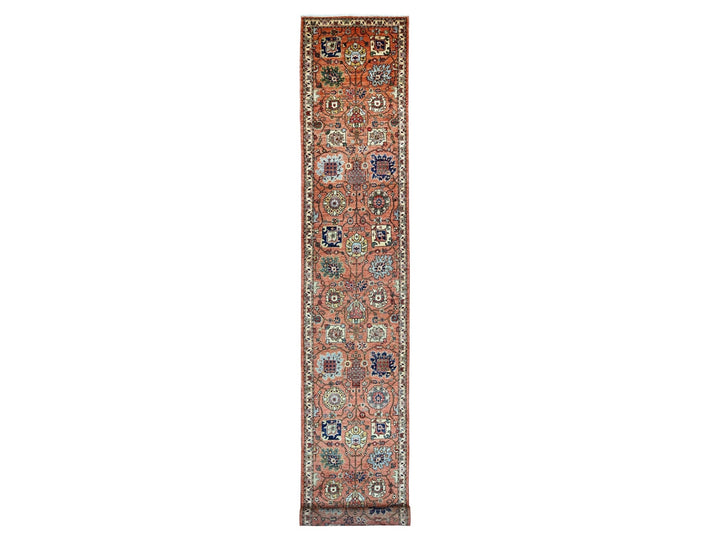 2'8" x 19'0" New Hand Knotted Red Wool Runner Oriental Rug - MOA10221317
