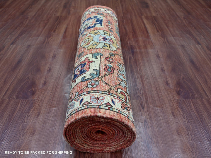 2'8" x 19'0" New Hand Knotted Red Wool Runner Oriental Rug - MOA10221317