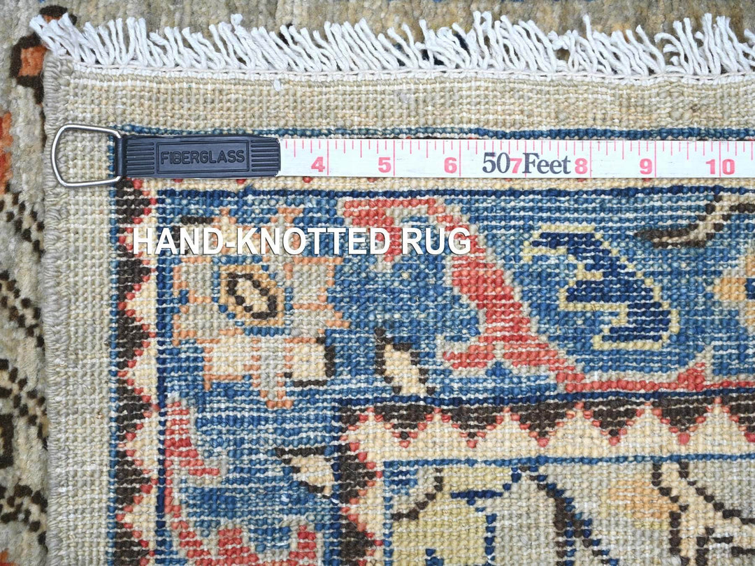 2'8" x 6'1" New Hand Knotted Grey Wool Runner Oriental Rug - MOA10221319