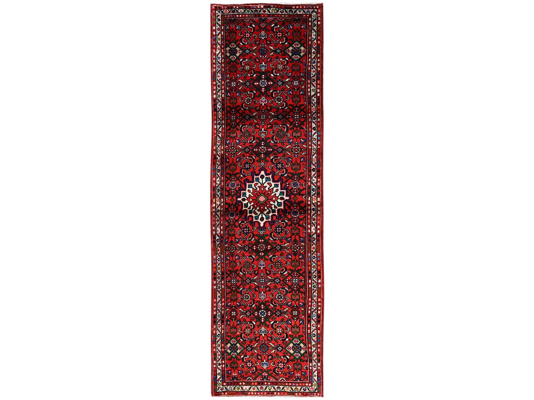 2'7" x 9'7" New Hand Knotted Red Wool Runner Oriental Rug - MOA1022131