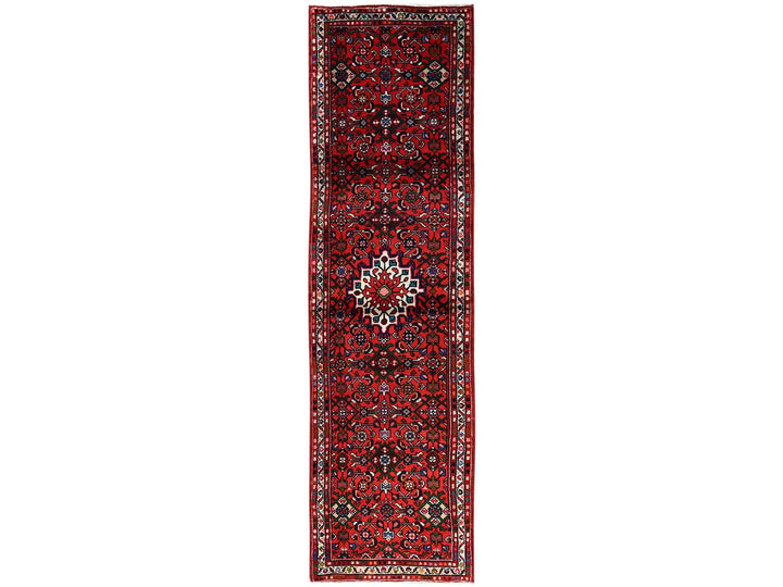 2'7" x 9'7" New Hand Knotted Red Wool Runner Oriental Rug - MOA1022131