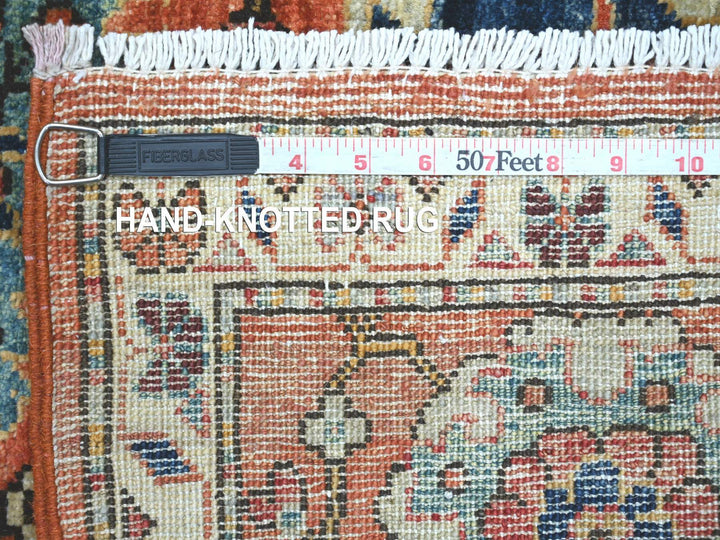 2'7" x 14'5" New Hand Knotted Orange Wool Runner Oriental Rug - MOA10221325