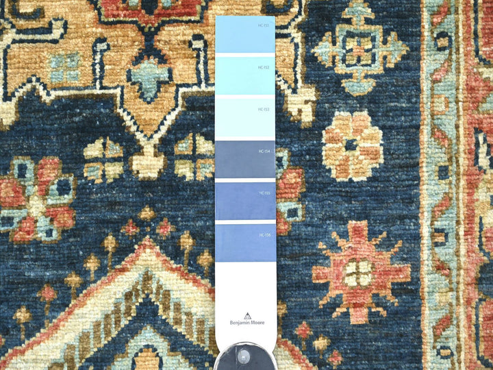 2'7" x 8'2" New Hand Knotted Blue Wool Runner Oriental Rug - MOA10221326