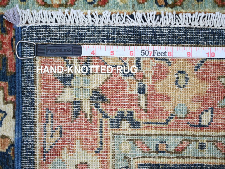 2'7" x 8'2" New Hand Knotted Blue Wool Runner Oriental Rug - MOA10221326
