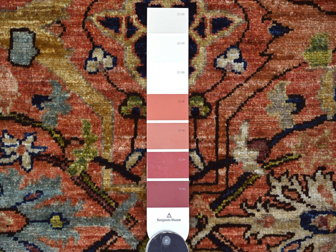2'10" x 9'5" New Hand Knotted Red Wool Runner Oriental Rug - MOA10221328
