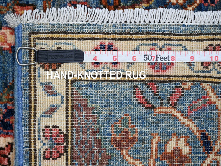2'7" x 12'11" New Hand Knotted Blue Wool Runner Oriental Rug - MOA10221330