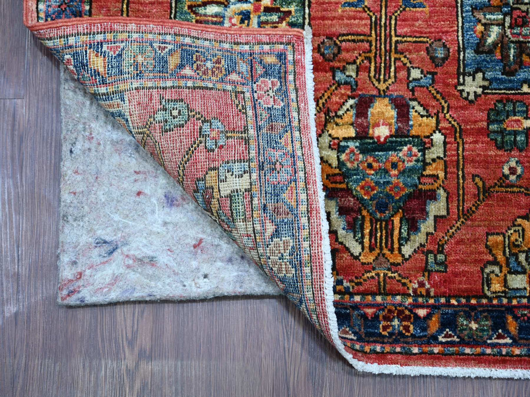 2'8" x 16'1" New Hand Knotted Red Wool Runner Oriental Rug - MOA10221331