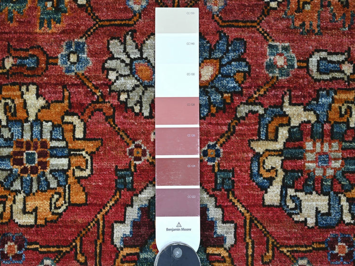 2'8" x 16'1" New Hand Knotted Red Wool Runner Oriental Rug - MOA10221331