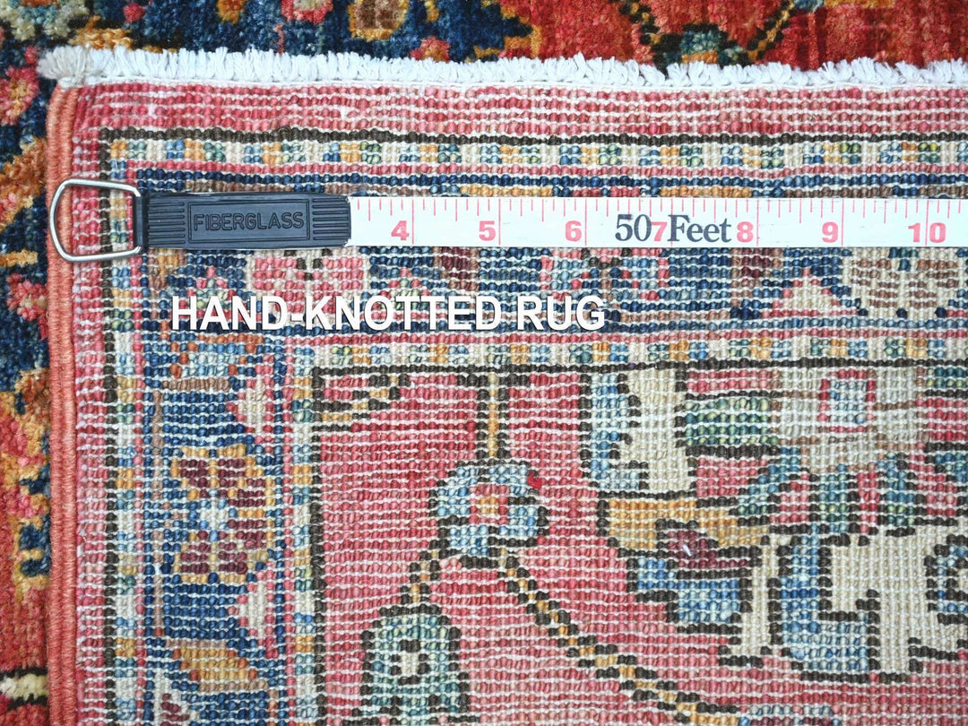 2'8" x 16'1" New Hand Knotted Red Wool Runner Oriental Rug - MOA10221331