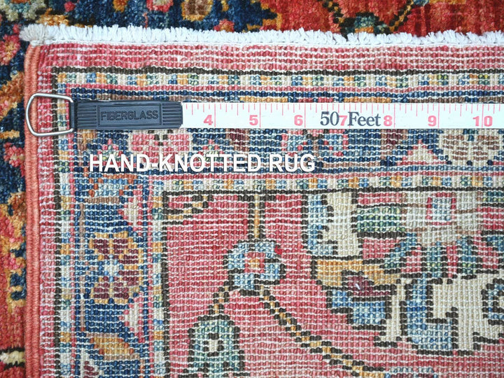 2'8" x 16'1" New Hand Knotted Red Wool Runner Oriental Rug - MOA10221331
