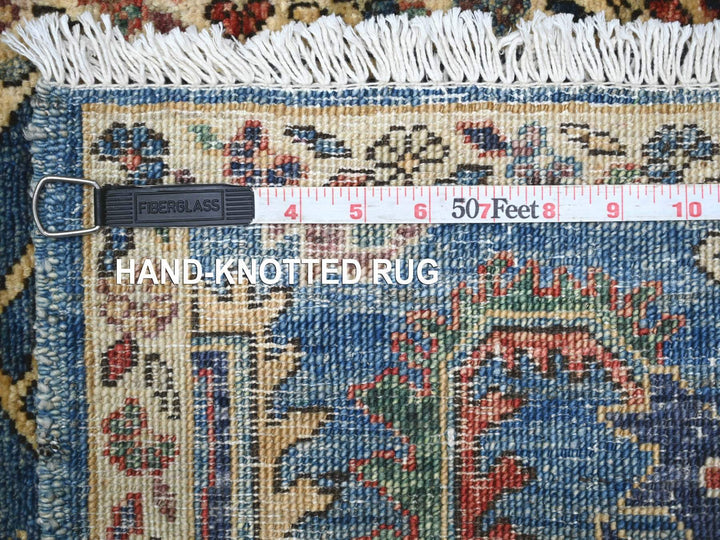 2'1" x 5'9" New Hand Knotted Blue Wool Runner Oriental Rug - MOA10221332